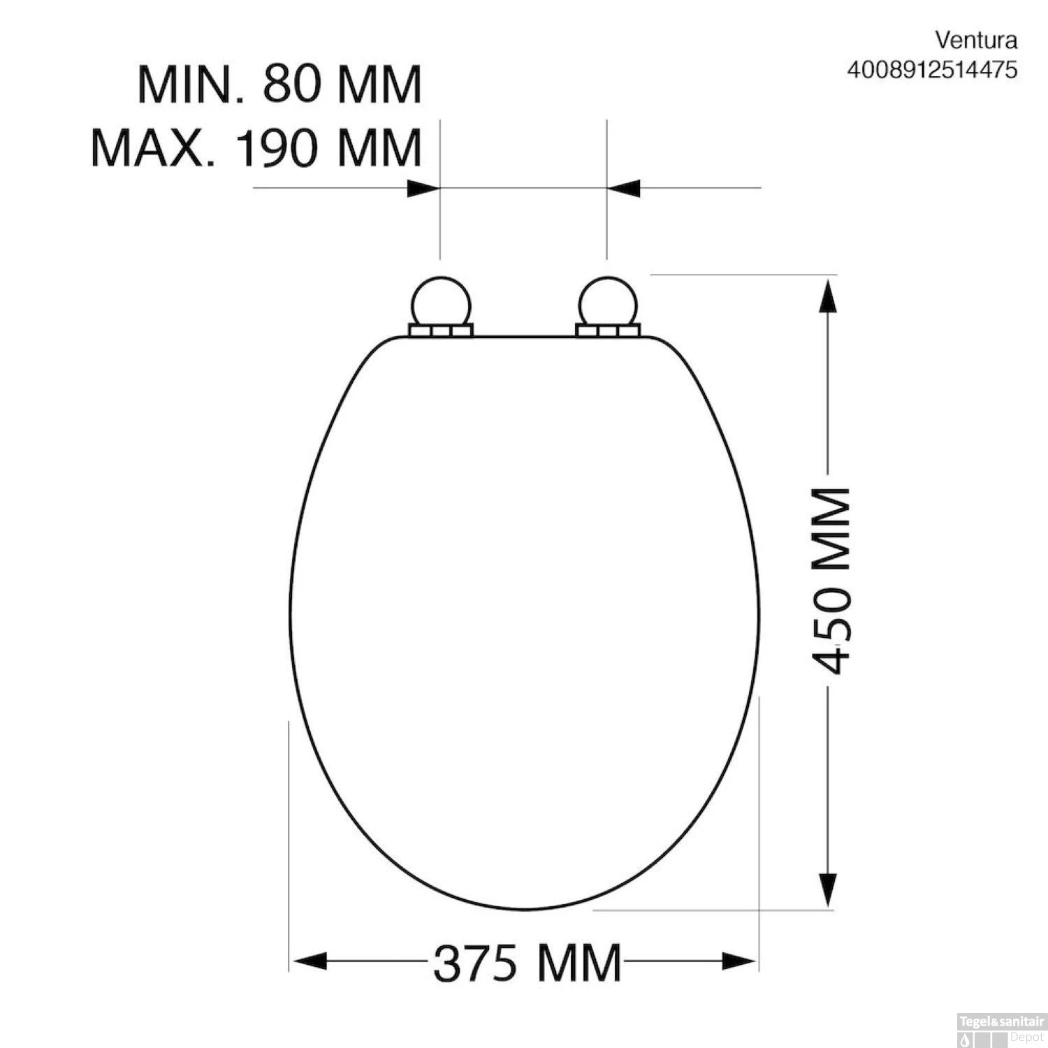 Toiletzitting Tiger Ventura Softclose Duroplast Zwart 9 Toiletzitting Tiger Ventura Softclose Duroplast Zwart - Afbeelding 7