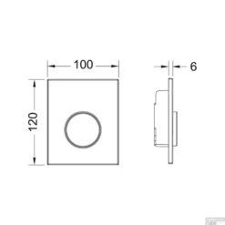 Urinoir Set Salenzi Hung Achterinlaat Mat Zwart Met TECE Loop Drukplaat Kunststof -Badkamerwinkel urinoir bedieningsplaat tece loop kunststof 10x12 cm glanzend chroom tech 1 1