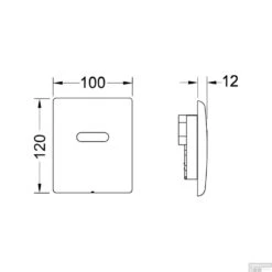 Urinoir Set Salenzi Hung Achterinlaat Mat Wit Met TECE Drukplaat Elektronisch -Badkamerwinkel urinoir elektronische bedieningsplaat tece planus 10x12 cm glanzend wit werkt o.b.v. batterij tech 1