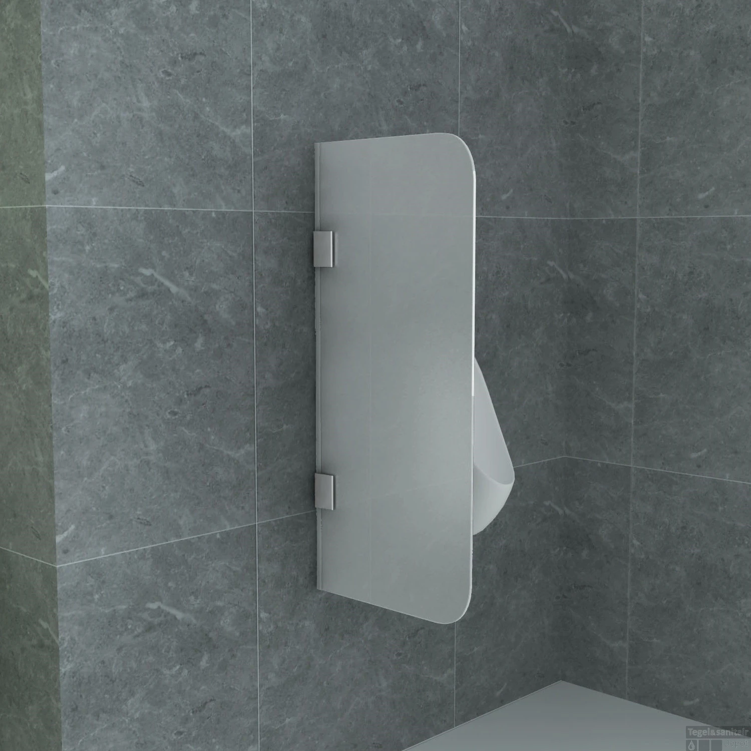 Urinoirscherm Schaamschot Boss & Wessing Perry 40x90 Cm Melkglas Wit 3 Urinoirscherm Schaamschot Boss & Wessing Perry 40x90 Cm Melkglas Wit