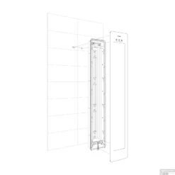 Sunshower Plus L Round Infrarood En UV-licht 185x33 Cm Inbouw - Opbouw Vlak Of Hoek White 15 Sunshower Plus L Round Infrarood En UV-licht 185x33 Cm Inbouw - Opbouw Vlak Of Hoek White -Badkamerwinkel vlakke wand opbouw geen douchekop exploded view v2 01 2