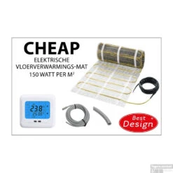 Vloerverwarming Best Design Queep Elektrische Vloerverwarmingsmat 10m2 (150 Watt) -Badkamerwinkel vloerverwarming best design cheap 7m2 shop 1 1 1