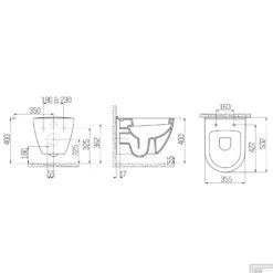 Badkamerwinkel -Badkamerwinkel wandcloset creavit tp325 gold met rvs sproeier exclusief zitting tech