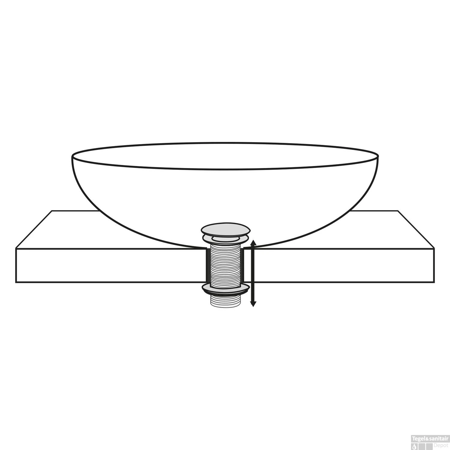 Wastafel Afvoerplug Differnz Pop Up Design 9.8 Cm Glans Chroom 5 Wastafel Afvoerplug Differnz Pop Up Design 9.8 Cm Glans Chroom - Afbeelding 3