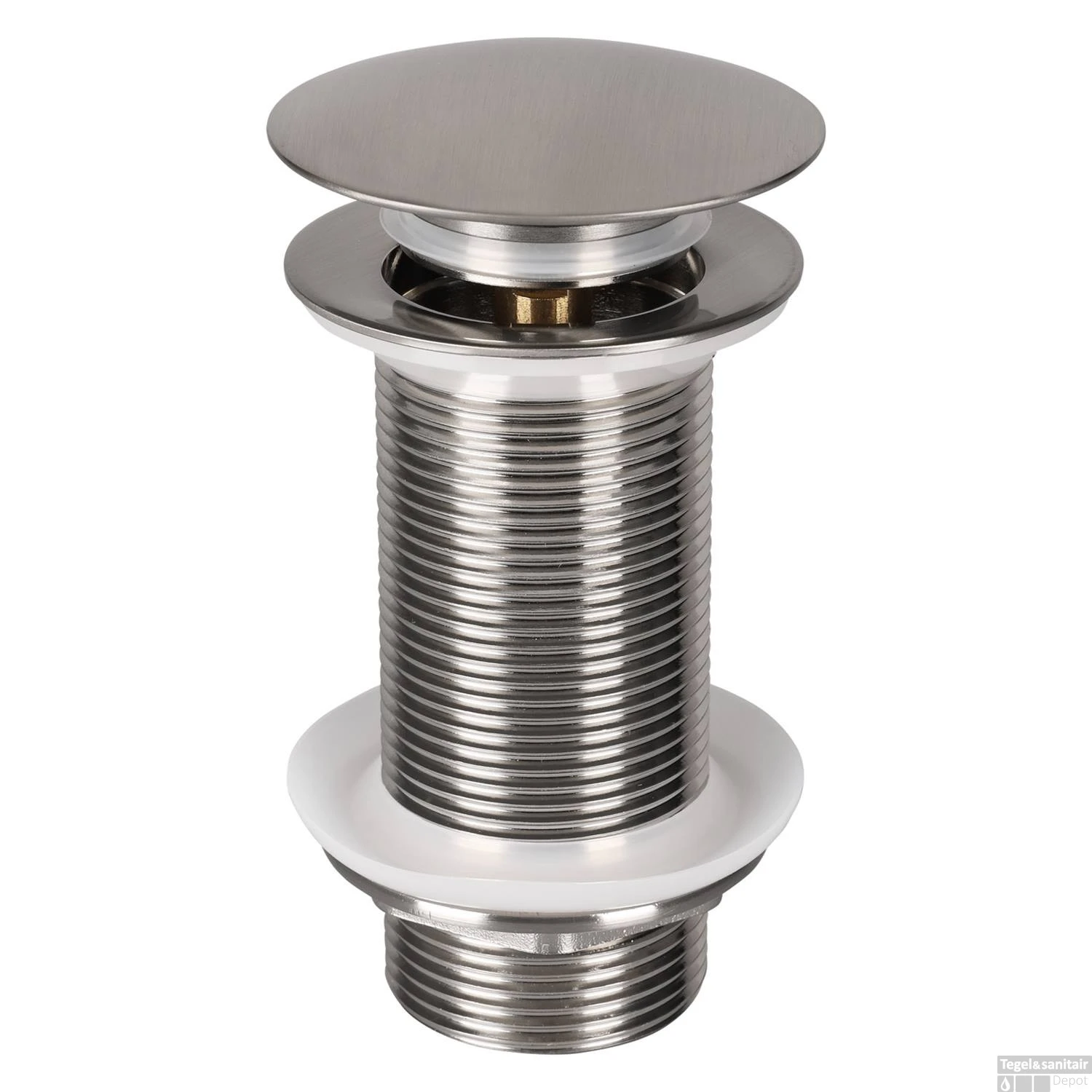 Wastafel Afvoerplug Differnz Pop Up Design 9.8 Cm Mat Chroom 3 Wastafel Afvoerplug Differnz Pop Up Design 9.8 Cm Mat Chroom